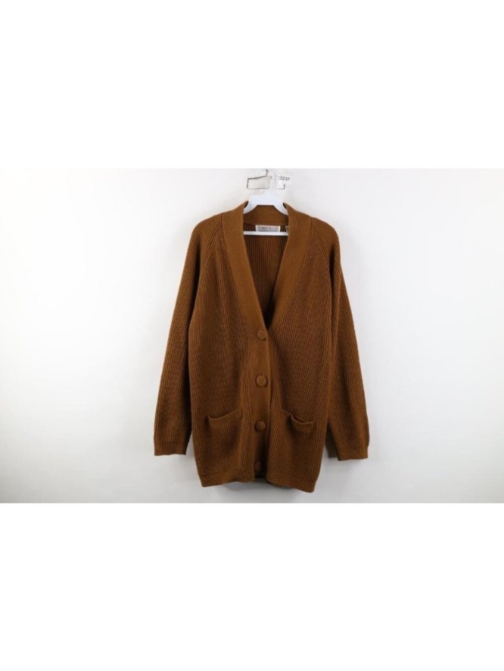 Vintage 90s Streetwear Womens Small Baggy Chunky Ribbed Knit Cardigan Sweater